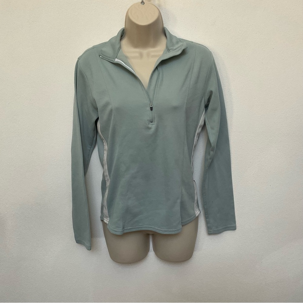Nike Grey/Blue Athletic Quarter Zip Workout Jacket Size Small Exercise Running